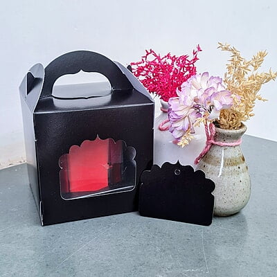 Box Bazaar | 1 Jar Box (Jet Black) – Stylish Packaging for Single Jars or Cupcakes