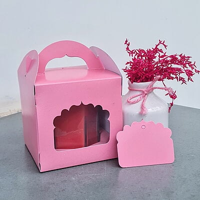 Box Bazaar | 1 Jar Box (Blush Pink) – Elegant Packaging for Single Jars or Cupcakes