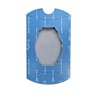 Pillow Box (Oval Window) Blue Arrow