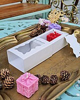 White 2 Cavity Box - best for chocolates and laddoo candles. White 2 Cavity Box - best for chocolates and laddoo candles.
